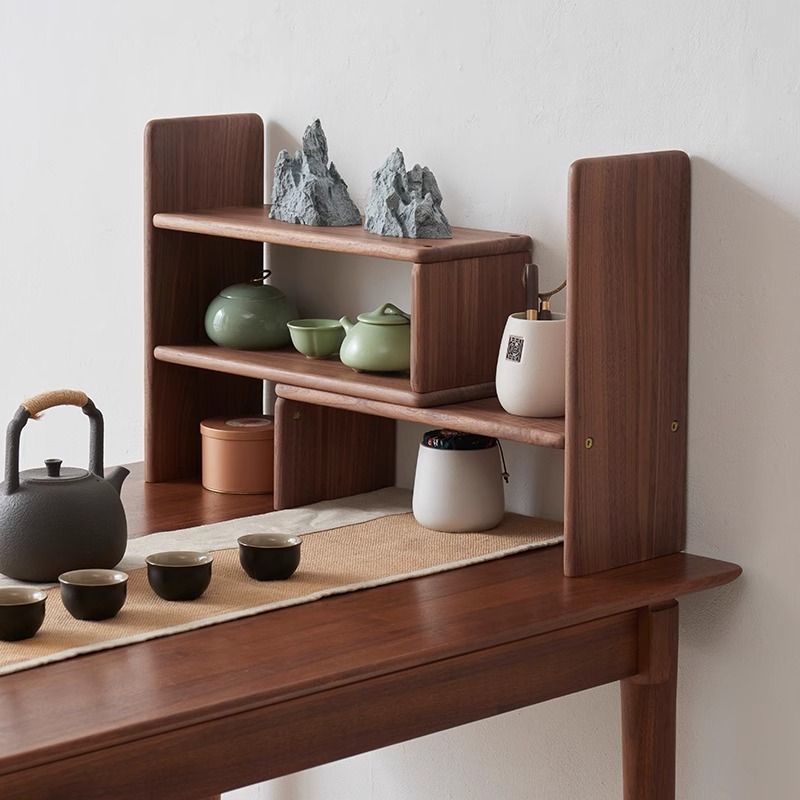 Coffee Tea Display - Portaoggetti in legno di noce nera