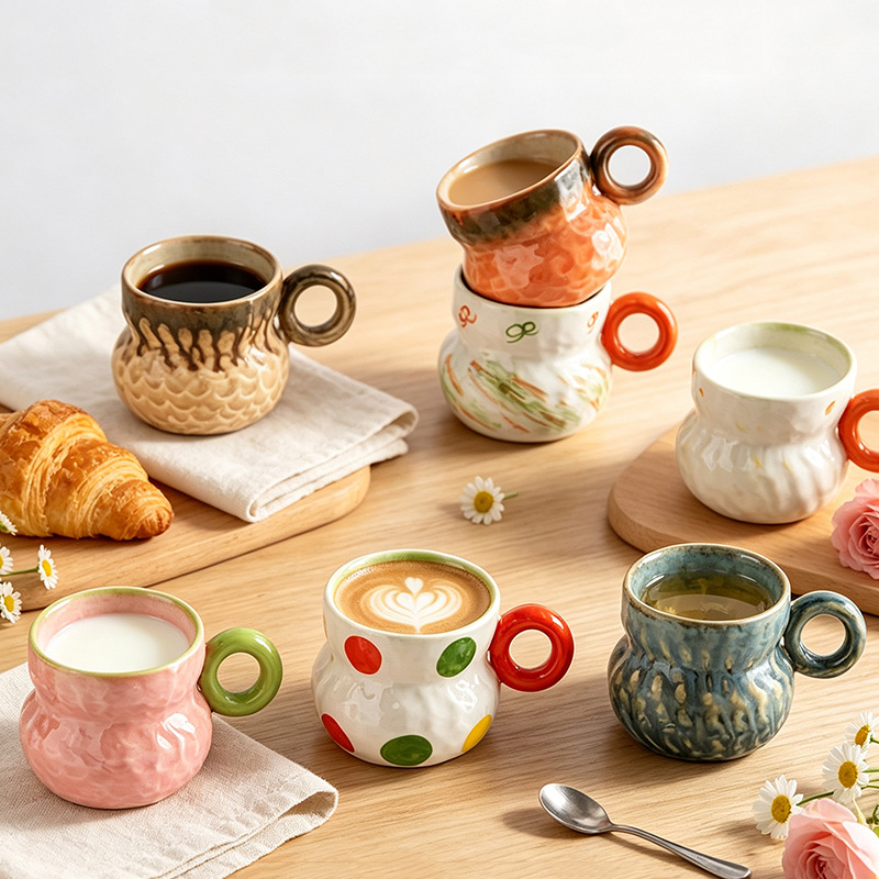 Coffee Tea Latte - Tazza da Caffè in Ceramica Colorata