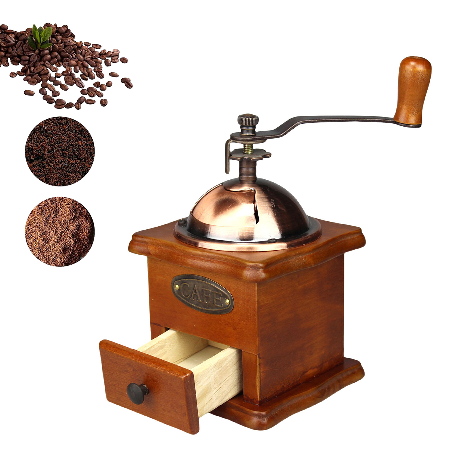 Burr Hand Grinder - Macinacaffè manuale antico Macinacaffè a manovella