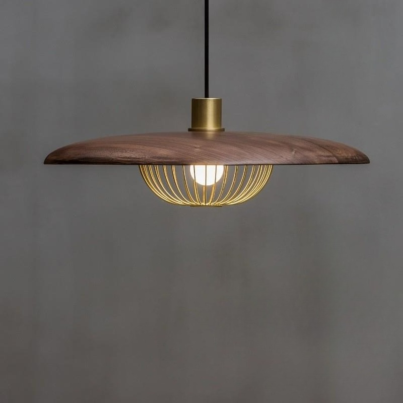 Switching Coffee To Tea - Lampada a sospensione rotonda in legno