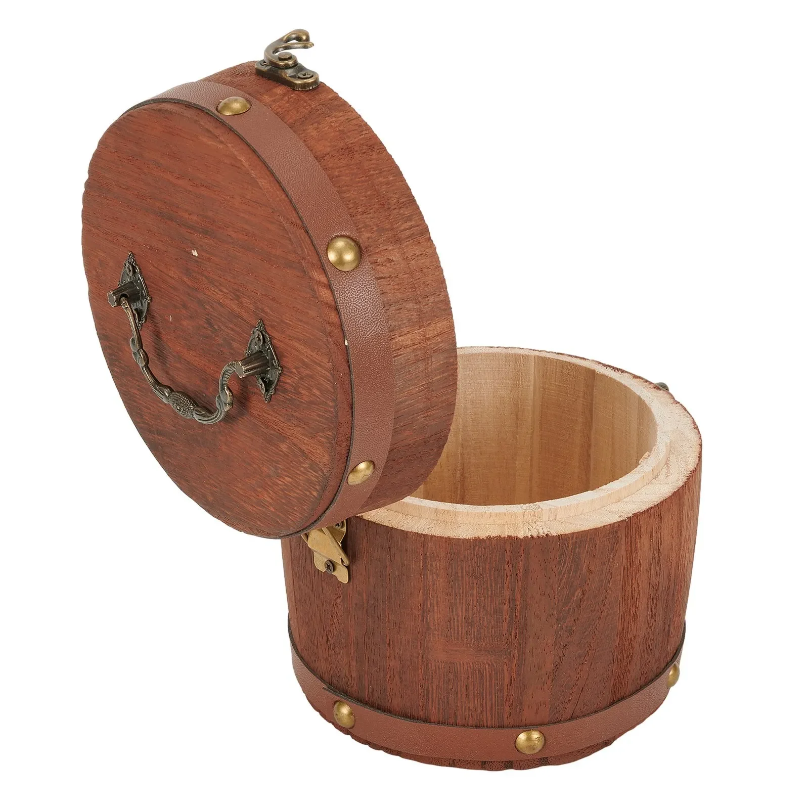 Coffee Tea And Bean Leaf - 1pc portatile tè barile di legno
