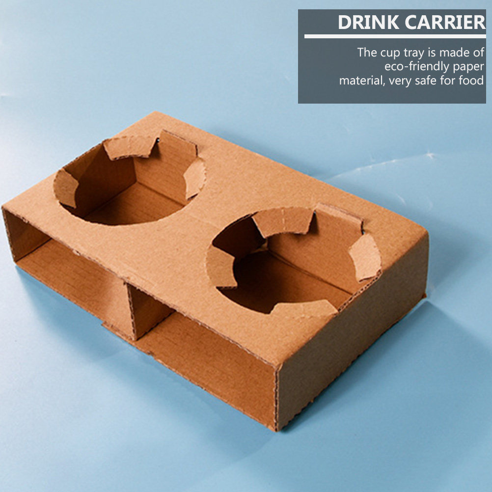 Coffee Tea Paper Cups - 10 Pezzi Portabicchieri in Carta Biodegradabile
