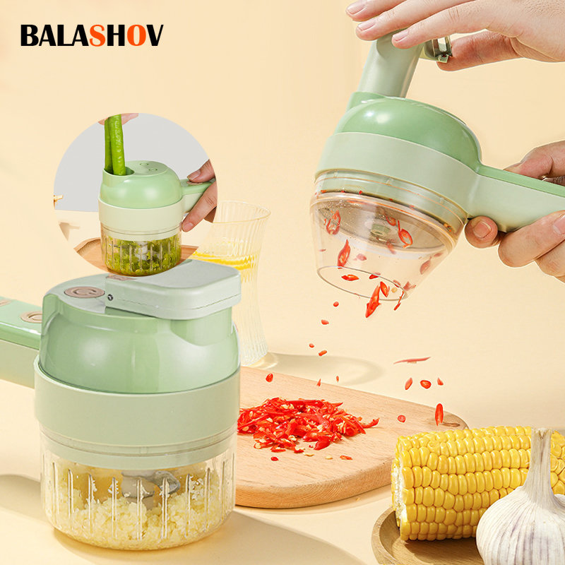 Burr Hand Grinder - 4In1 Tagliaverdure Elettrico Set Palmare Senza