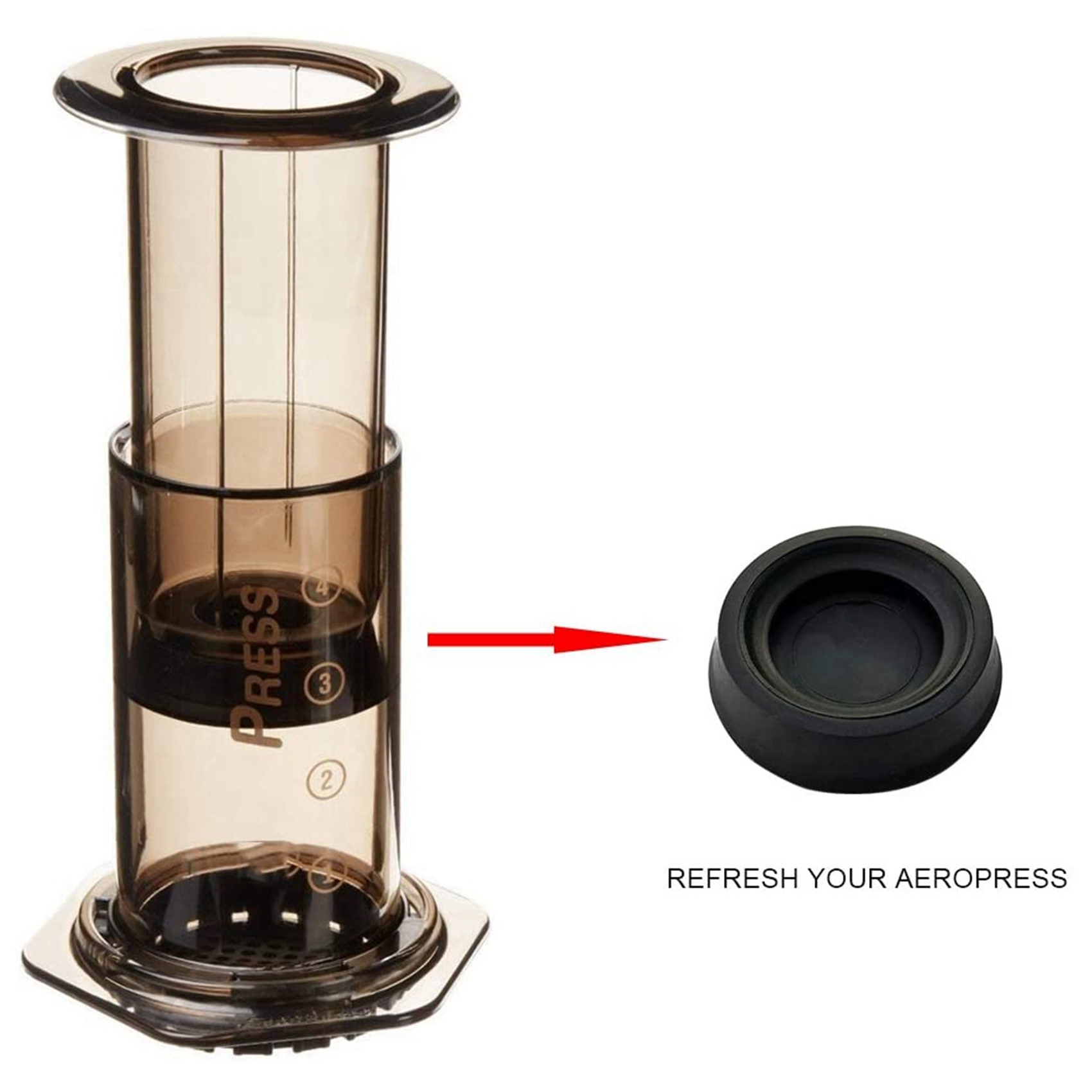 Aeropress Coffee Maker - Guarnizione in gomma per pistone A84G-4X