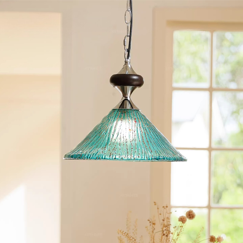 Switching Coffee To Tea - Lampada a Sospensione in Vetro Blu