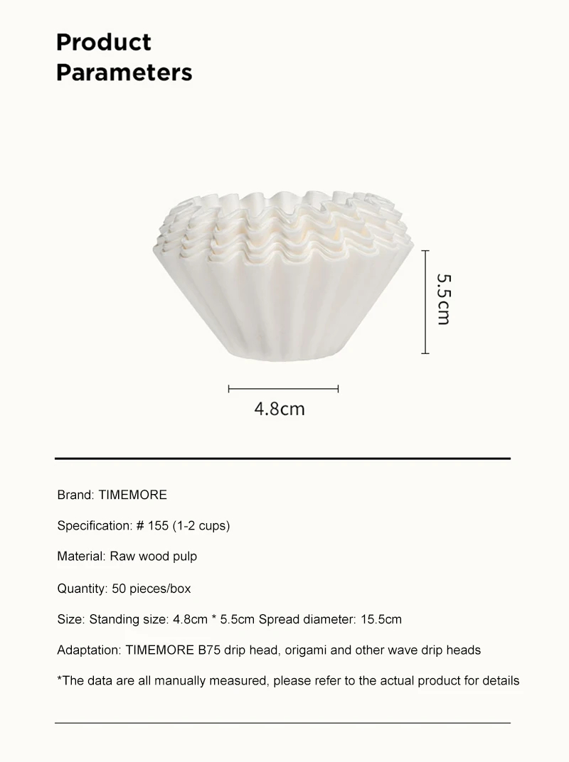 TIMEMORE Filtro in carta da ca - Coffee Tea Paper Cups recensione e prezzo