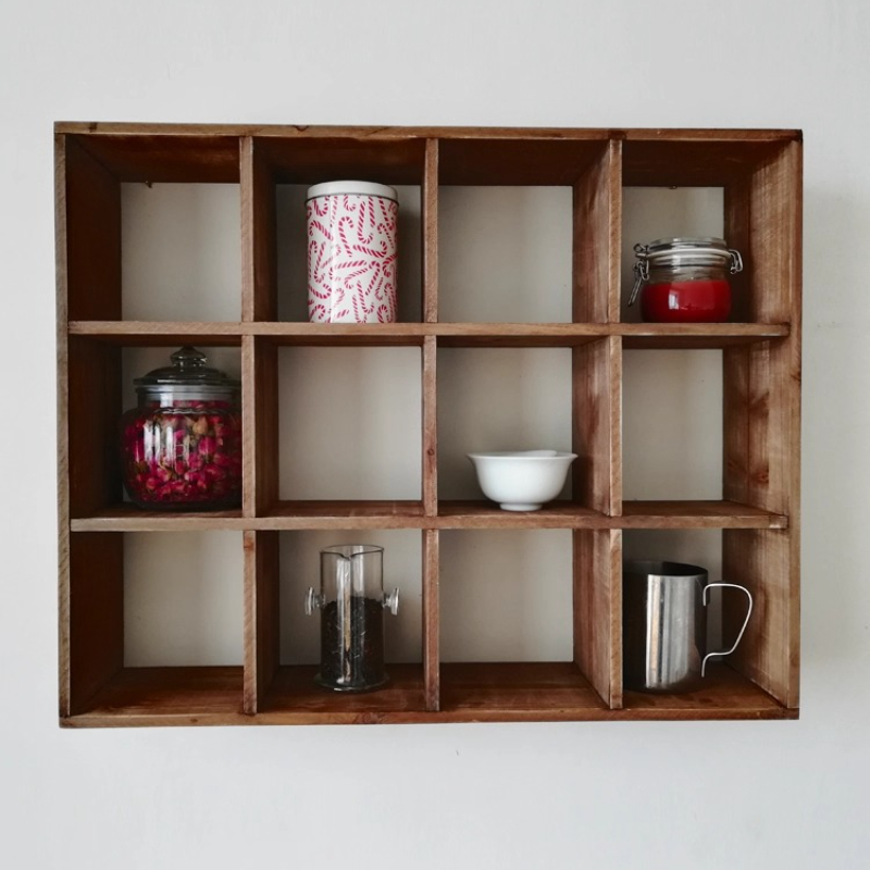 Mensola a muro in legno massel - Coffee Tea Display recensione e prezzo