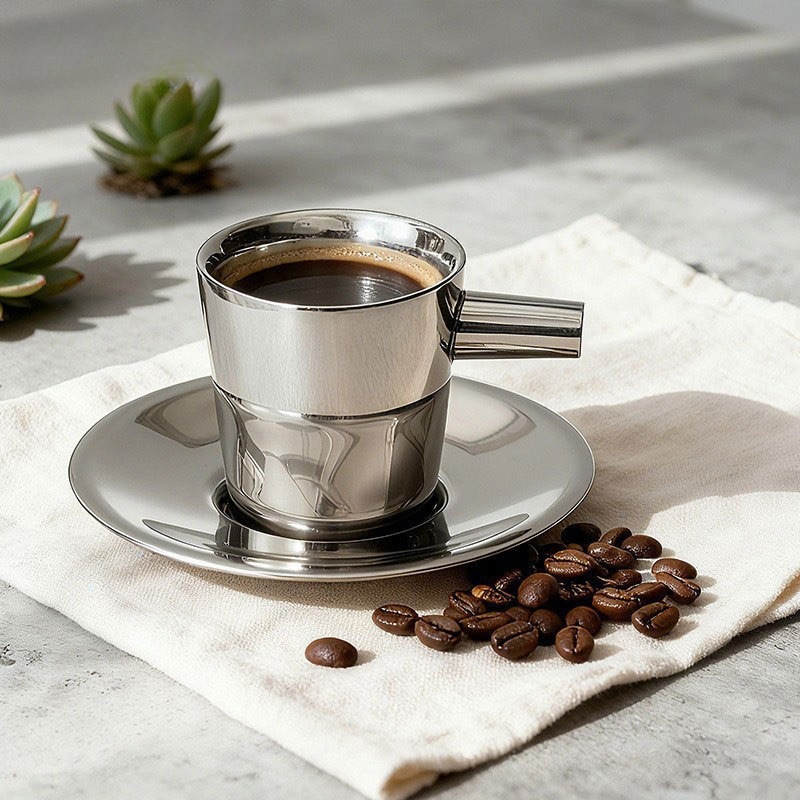 Set di 2 Tazze da Caffè in Acc - Coffee Tea Latte recensione e prezzo